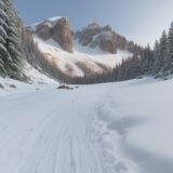 【登山道マップ】標高で変わる自然の様子 | 山頂へ向かうルートを歩く をイメージした 広角の風景、登山道、ハイキング の写真