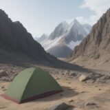 【地震】山道や岩場で生き残るための行動 | 避難ルートの判断基準 をイメージした 広角の風景、山、登山道 の写真