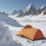 【登山用具】冬山の安全を確保する装備 | 雪山での備えと持ち物リスト をイメージした 広角の風景、山、山、冬、山、雪景色 の写真