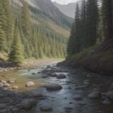 【ルアーフィッシング】渓流での道具選び | 夏の川で魚を狙うための準備 をイメージした 広角の風景、山、夏、川 の写真