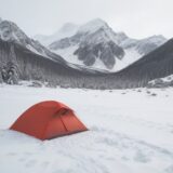 【防寒ウェア】冬の登山で体温を保つ | 重ね着の組み合わせと選び方 をイメージした 広角の風景、冬、山、冬 の写真