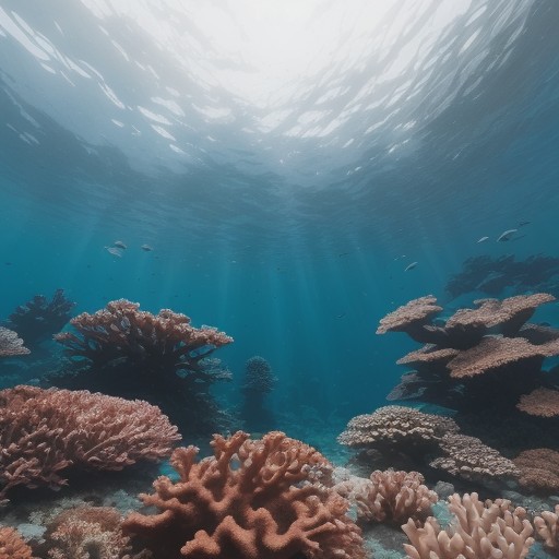 【サンゴ礁】海中庭園でのシュノーケリング体験 | 保護に向けた活動内容 をイメージした 広角の風景 の写真