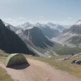 【天気予報】晴天の日の登山計画 | 持っていく道具と歩くコース をイメージした 広角の風景、ハイキング の写真