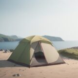 【コンパス】目的地への進路確認 | 夏の海を渡って島へ向かう旅 をイメージした 広角の風景、夏 の写真