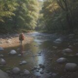 【川遊び】浅瀬の歩き方と注意点 | 川の流れを知るための基本ルール をイメージした 広角の風景、川、川 の写真