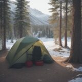 【バックパック】旅行の荷物を整理するコツ | 森や川を歩く旅に備える道具 をイメージした 広角の風景 の写真