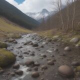 【両棲類】山奥の沢まで卵を探しに行く | 春に活動を始める生き物の生態 をイメージした 広角の風景、山、春 の写真
