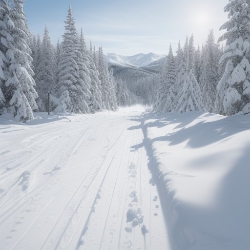 【スノーボード】スキー場のコース選び | 雪山の斜面を滑る時間 をイメージした 広角の風景、雪景色 の写真