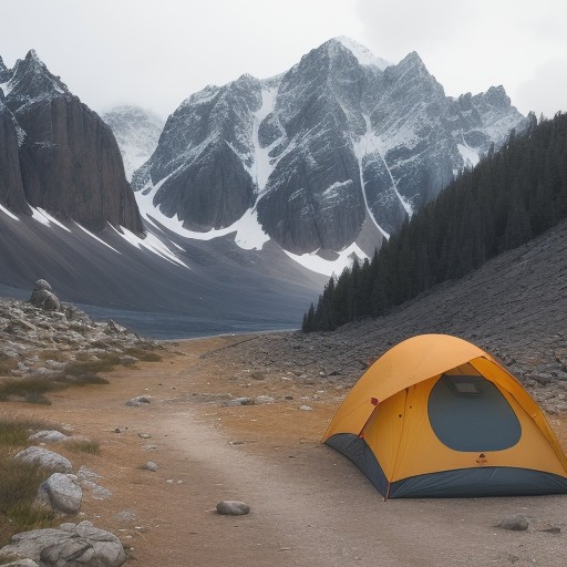 【トレッキングポール】足元の安定性を高める | 岩場が続く登山道でのサポート方法 をイメージした 広角の風景、ハイキング の写真