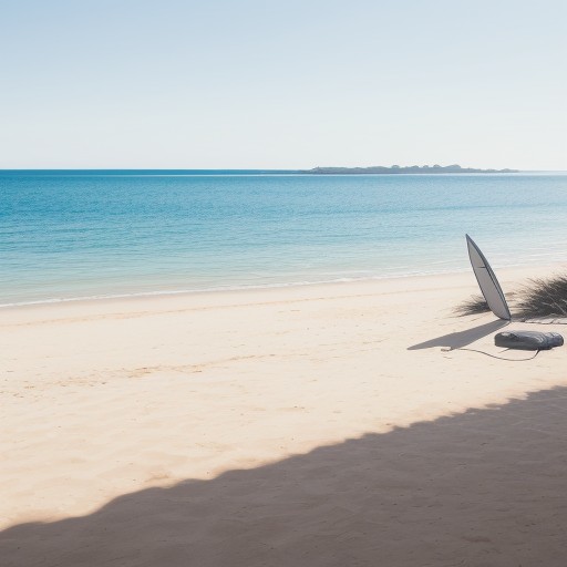 【サーフボード】波に乗るまでの時間 | 夏の海辺で過ごした一日 をイメージした 広角の風景、夏 の写真