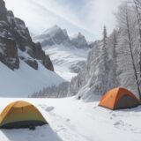 【安全装備】冬の登山に備えるヘルメット選び | 岩場を歩くための準備リスト をイメージした 広角の風景、山、冬 の写真