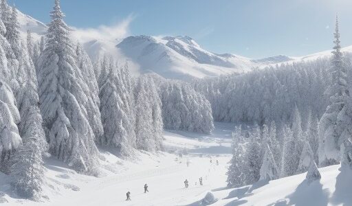 【スキー】雪山の斜面を滑り降りる | パウダースノーの感触を確認する