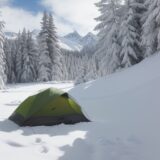 【防寒ウェア】冬の登山で体温を逃がさない方法 | 保温のための重ね着 をイメージした 広角の風景、冬、山、冬 の写真