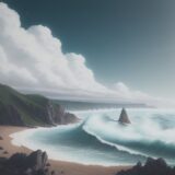【波の高さ】気圧変動が海に与える影響 | 海洋学で読み解く海の動き をイメージした 広角の風景 の写真