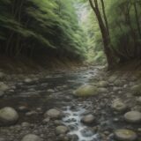 【渓流魚】地域別の分布と生息地 | 日本全国の川を歩いて出会う魚たち をイメージした 広角の風景、山、川 の写真