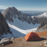 【登山】目標の高度差を克服した達成感 | 山頂から眺める紅葉の景色 をイメージした 広角の風景、山、秋 の写真