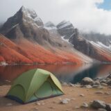 【山の天気】山域ごとの気温の変化 | 秋の登山で用意する装備 をイメージした 広角の風景、山、ハイキング、秋 の写真