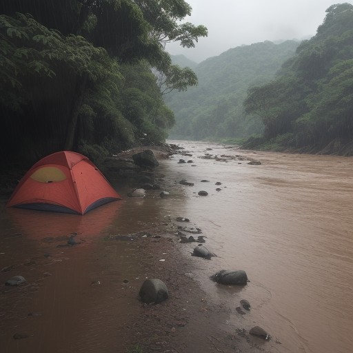 【川の注意点】梅雨時期の急流での歩き方 | 増水時の避難ルート確認 をイメージした 川 の写真