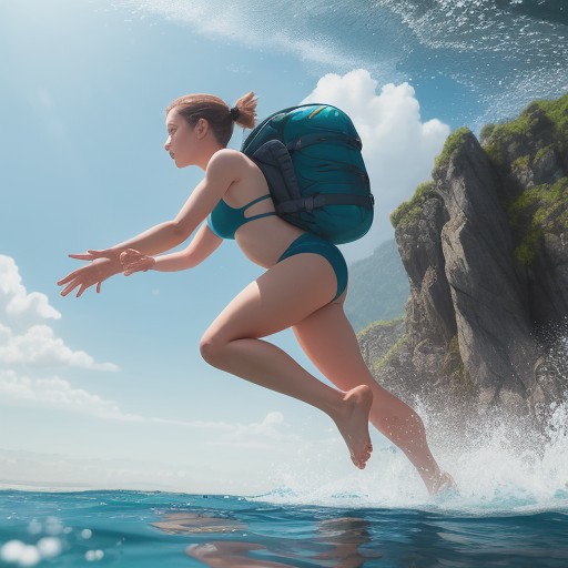 【フィン】水泳で向上する敏捷性 | 夏の海での泳ぎ方と体の動きの変化 をイメージした 夏 の写真
