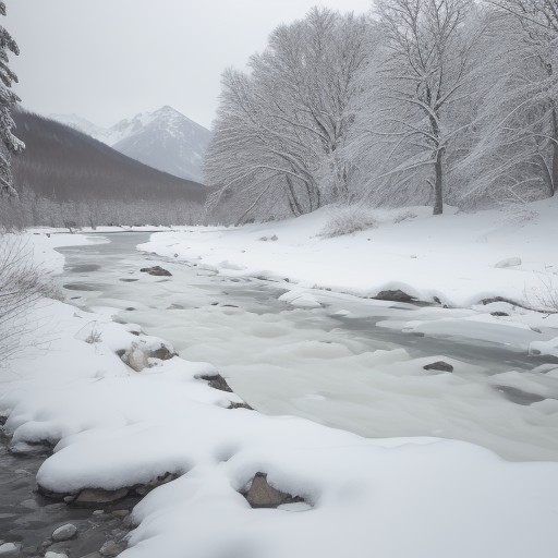 【川の水温】季節で変わる水の冷たさ | 川へ入るタイミングの判断 をイメージした 春、夏、冬、雪景色、川 の写真