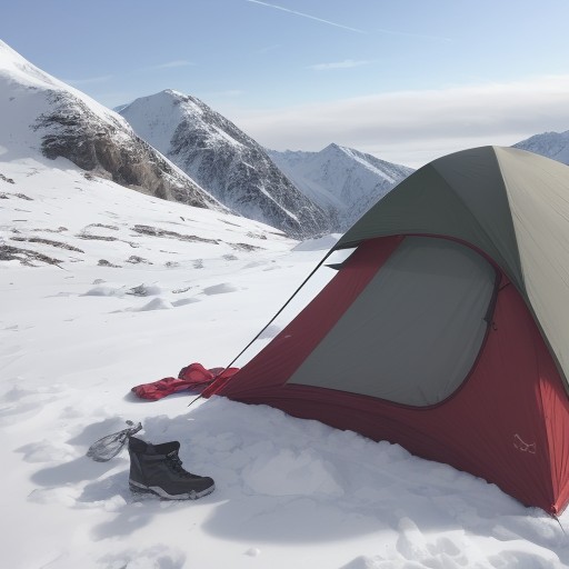 【山中気温】高地の寒さに備える装備 | 冬の雪山を歩くための服装 をイメージした 冬、雪景色、ハイキング の写真