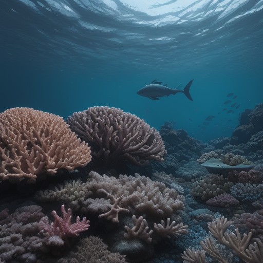 【海洋生態系】海の中に住む生き物の様子 | 環境の変化が生き物に与える影響 をイメージした 夏 の写真