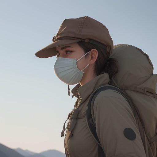 【保護マスク】登山の砂埃から喉を守る | 安全装備の選び方と活用法 をイメージした 夏、ハイキング の写真