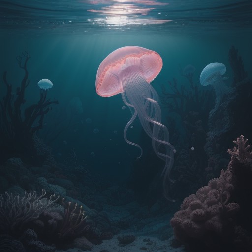 【クラゲ】傘状の体が海に浮かぶ様子 | 生態や特徴についてまとめた記録 をイメージした 夏 の写真