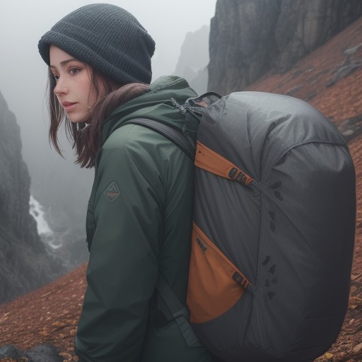 【天候予報】秋の山で雨が降る日の準備 | 気温の変化に合わせた服装選び をイメージした 秋、山、ハイキング の写真