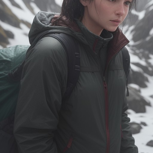 【ハイキングジャケット】撥水と防水の違い | 秋の雨が降る山道を歩く をイメージした 秋、ハイキング、山 の写真