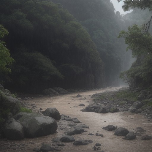 【川の注意点】梅雨時期の急流での歩き方 | 増水時の避難ルート確認 をイメージした 川 の写真