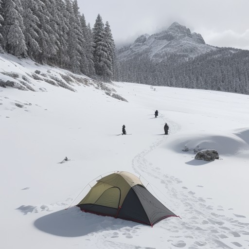 【スノーシュー】冬の雪山を歩くコツ | 初心者が揃える道具と準備の手順 をイメージした 冬、雪景色、山、雪景色、雪景色、ハイキング の写真