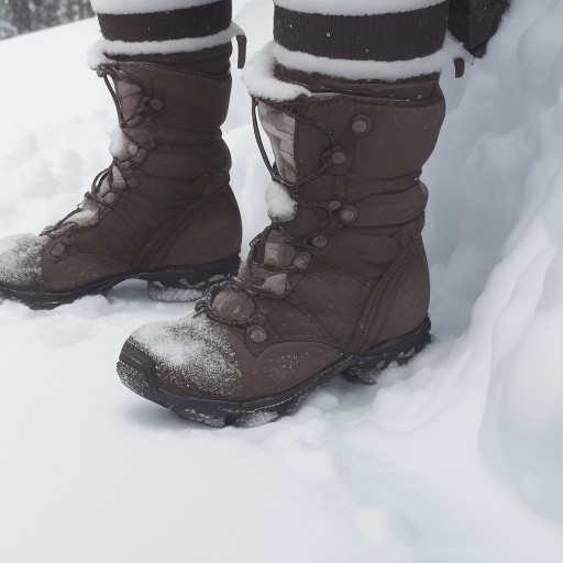 【安全装備】足元の怪我を防ぐための保護具 | 冬の雪道を歩く時の備え をイメージした 冬、雪景色 の写真