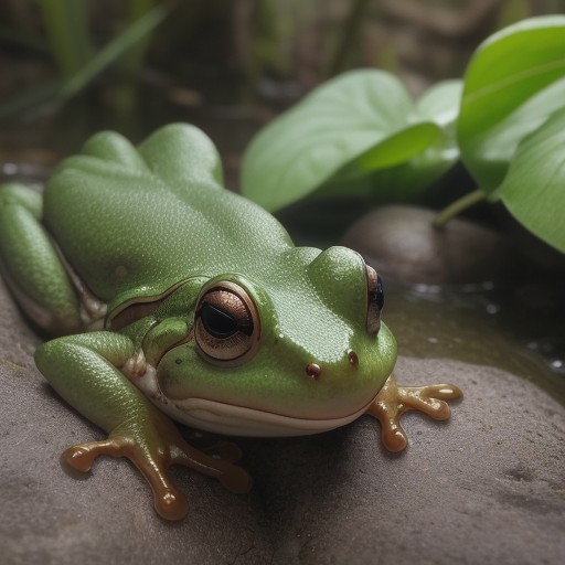 【両生類】川辺で見つける生き物 | 皮膚呼吸をする水生生物を観察する をイメージした 夏、川 の写真