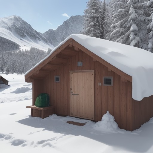 【衛生対策】冬の山小屋での共同生活 | マスク着用と感染予防策 をイメージした 冬、山、ハイキング の写真