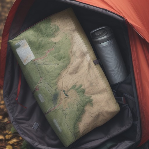 【登山安全】地図と装備の揃え方 | 秋の山歩きの準備と持ち物リスト をイメージした 秋、ハイキング の写真