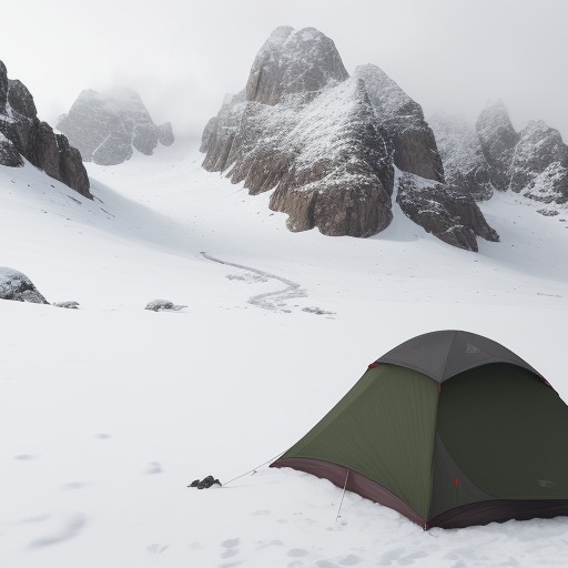 【保温着】冬の登山で防寒を意識した服装 | 体温を保つ重ね着の組み合わせ をイメージした 冬、雪景色、山 の写真