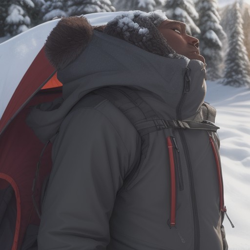 【アウトドアウェア】冬の山歩きで風を防ぐ | 体温を保つ服装選び をイメージした 冬、雪景色、山、ハイキング の写真