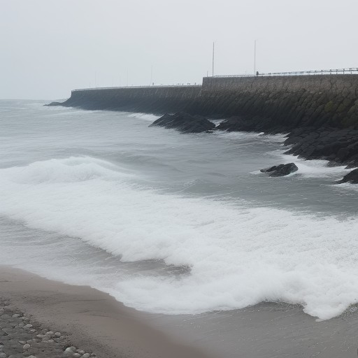 【海の天気予報】波高さを確認して | 海釣りに向かう日のタイミングを判断する をイメージした 冬、春 の写真