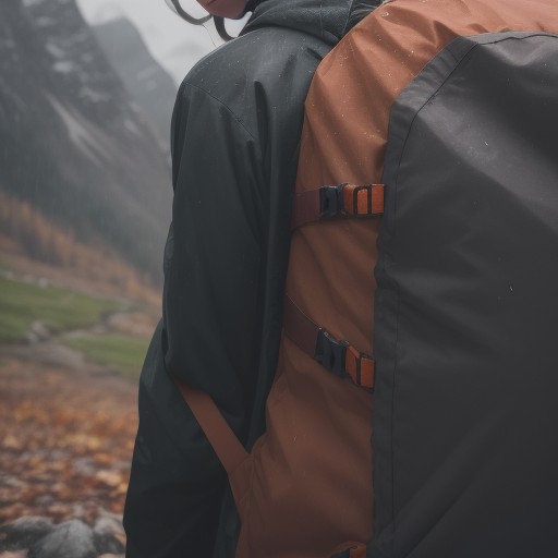 【天候予報】秋の山で雨が降る日の準備 | 気温の変化に合わせた服装選び をイメージした 秋、山、ハイキング の写真