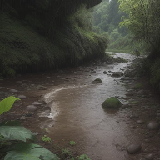 【河川水位】大雨のあとに増水した川の流れ | 水位の変化と釣り場の確認方法 をイメージした 川 の写真