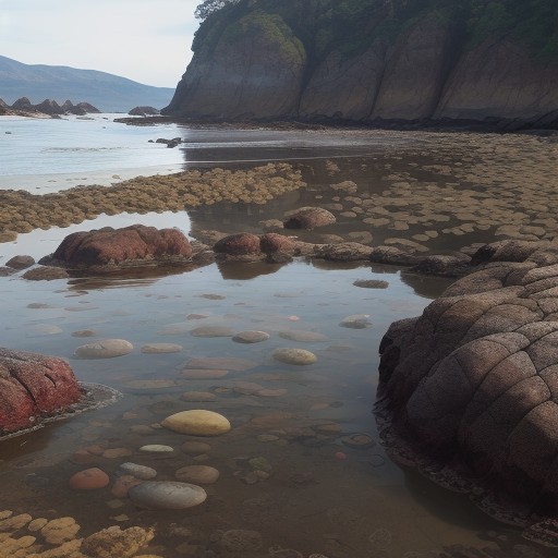 【海洋生物】潮だまりに集まる生き物の生態と多様性 | 観察の際の注意点 をイメージした 夏 の写真